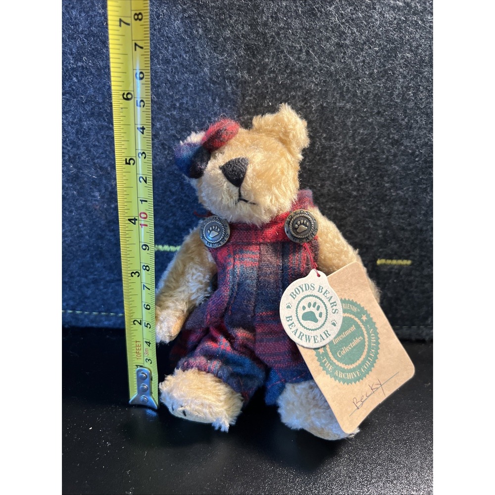 Boyds Bear‎ Plush BECKY 6" Jointed and Poseable With tags Archive Collection - Picture 3 of 8